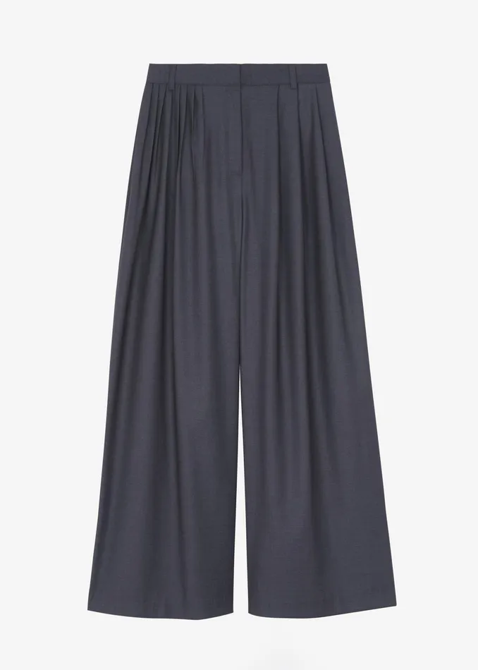 The Frankie Shop Bottoms Nyla Pleated Pants 8211 Charcoal 8211 Women
