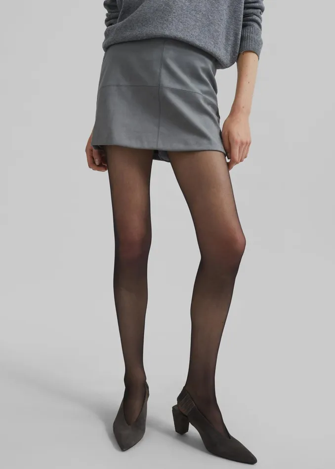 The Frankie Shop Bottoms Regina Faux Suede Mini Skirt 8211 Slate Grey 8211 Women