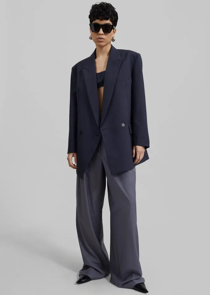 The Frankie Shop Bottoms Ripley Pleated Trousers 8211 Grey 8211 Women