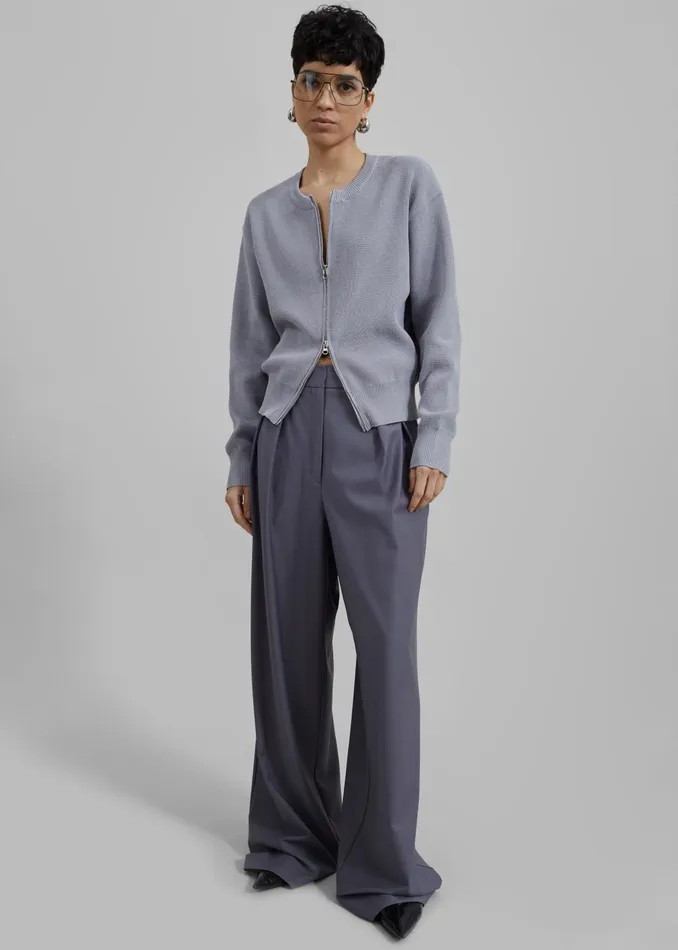 The Frankie Shop Bottoms Ripley Pleated Trousers 8211 Grey 8211 Women
