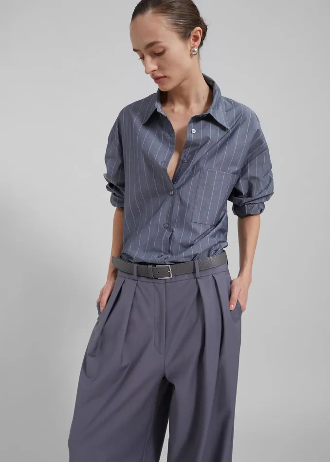 The Frankie Shop Bottoms Ripley Pleated Trousers 8211 Grey 8211 Women