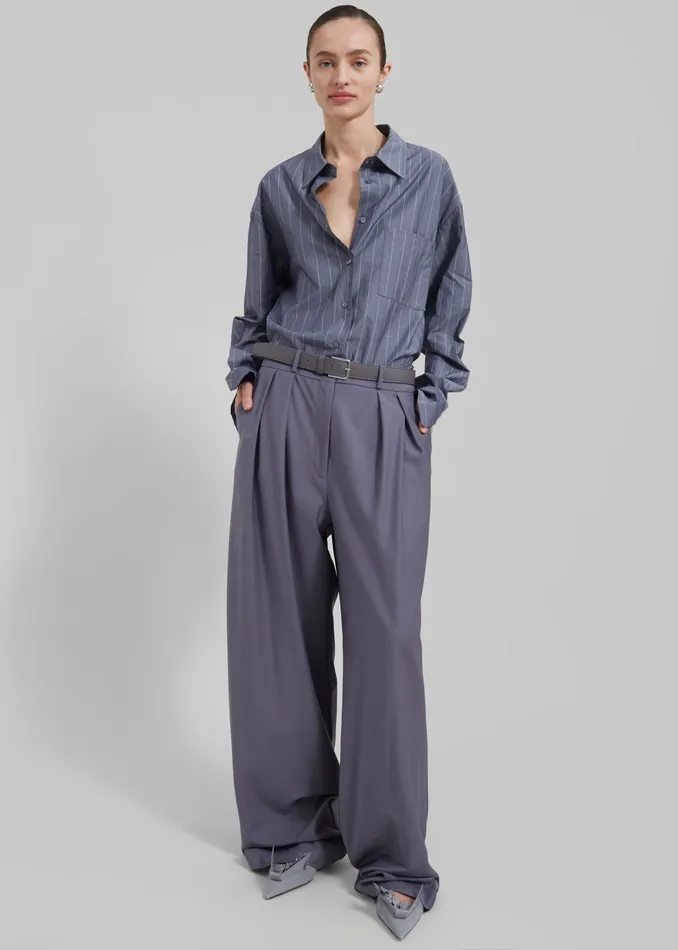 The Frankie Shop Bottoms Ripley Pleated Trousers 8211 Grey 8211 Women