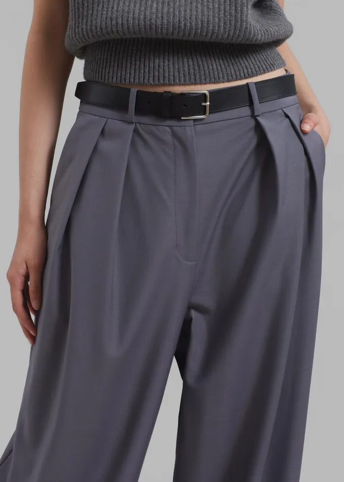 The Frankie Shop Bottoms Ripley Pleated Trousers 8211 Grey 8211 Women
