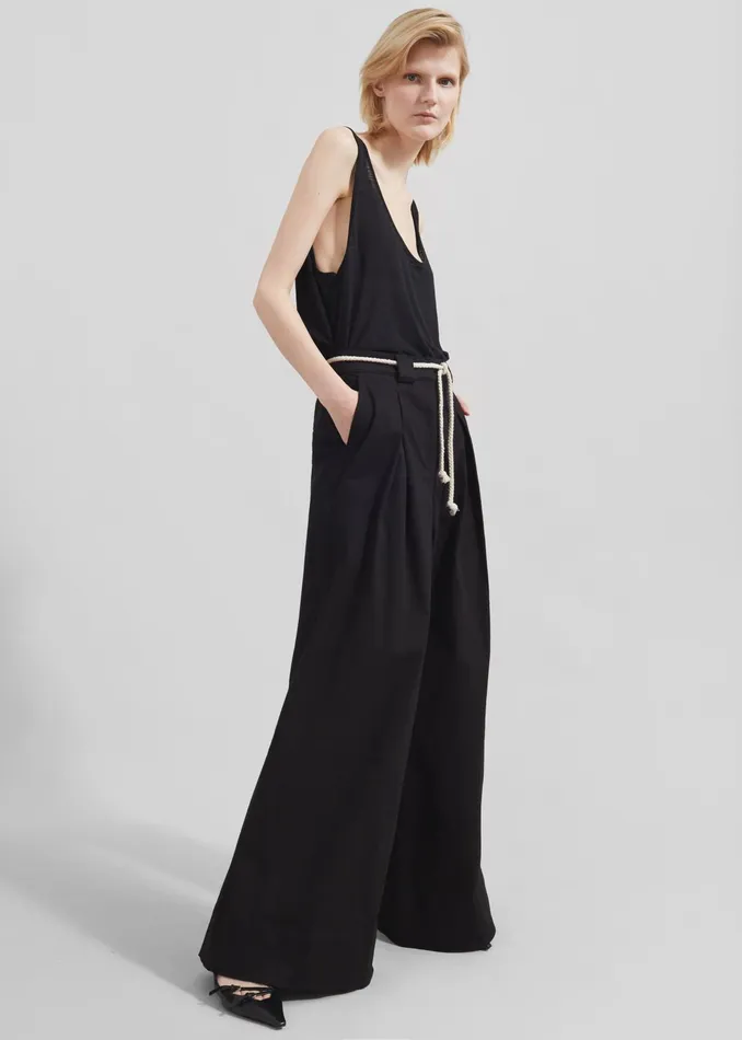 The Frankie Shop Bottoms The Garment Cassano Wide Pants 8211 Black 8211 Women