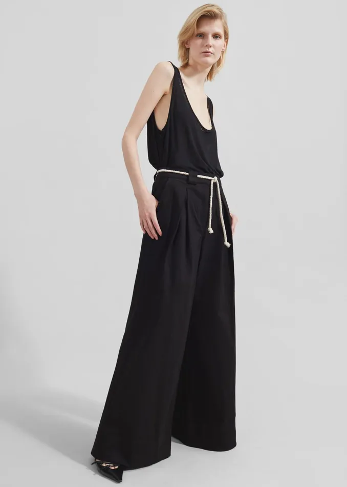 The Frankie Shop Bottoms The Garment Cassano Wide Pants 8211 Black 8211 Women