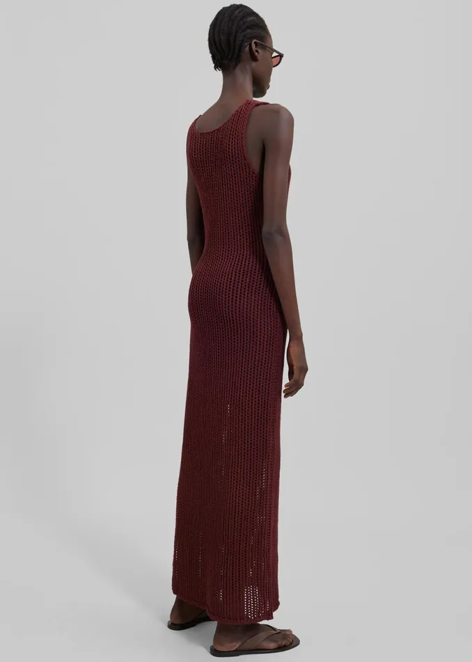 The Frankie Shop Dresses Adrienna Crochet Maxi Dress 8211 Burgundy 8211 Women