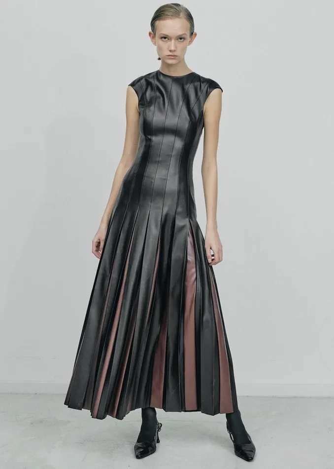 The Frankie Shop Dresses Gudu Dress 02 8211 BlackBrown 8211 Women