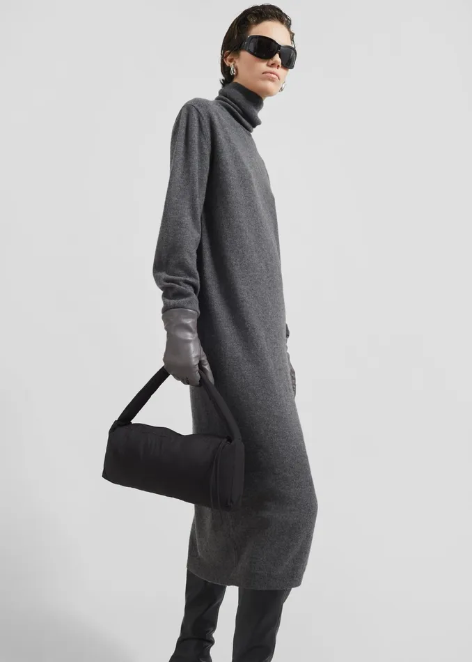 The Frankie Shop Dresses Ruelle Turtleneck Knit Dress 8211 Grey 8211 Women