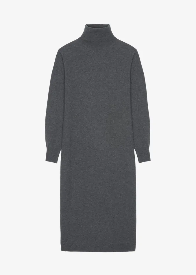 The Frankie Shop Dresses Ruelle Turtleneck Knit Dress 8211 Grey 8211 Women