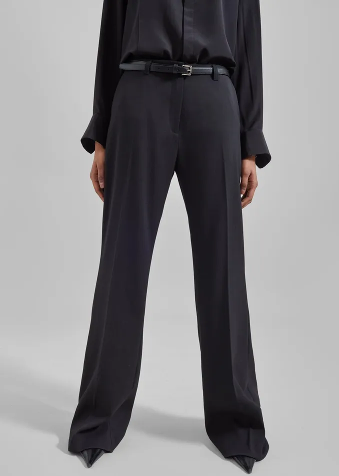 The Frankie Shop Jessie Leather Belt 8211 Black 8211 Women