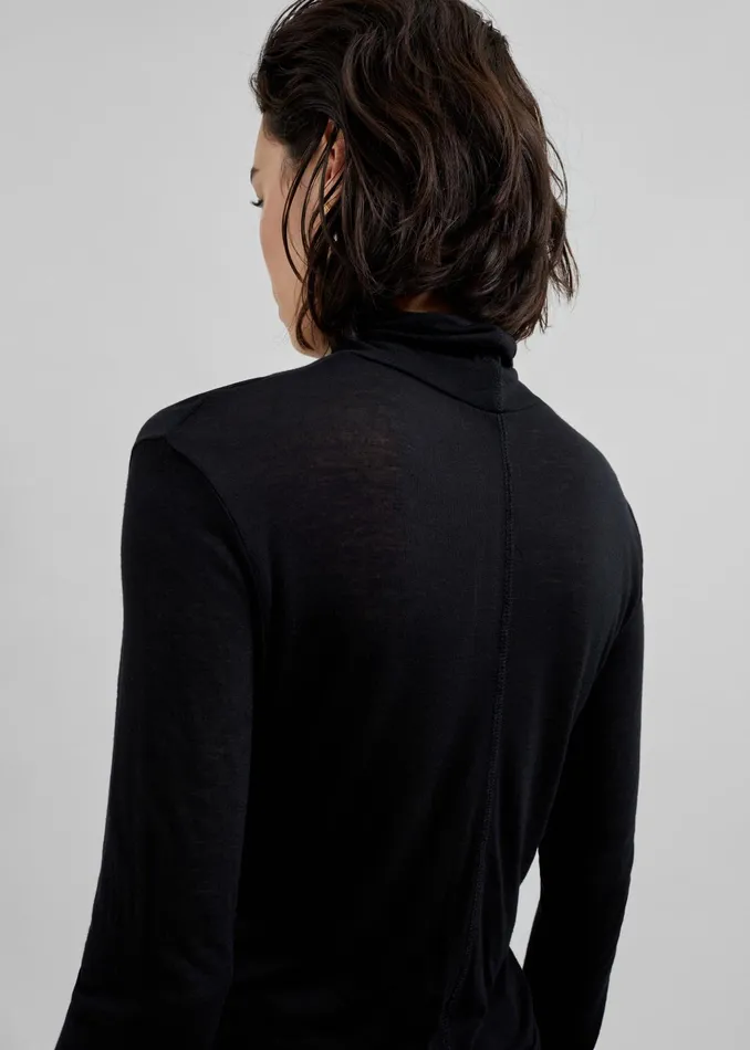 The Frankie Shop Knitwear Evren Sheer Turtleneck 8211 Black 8211 Women