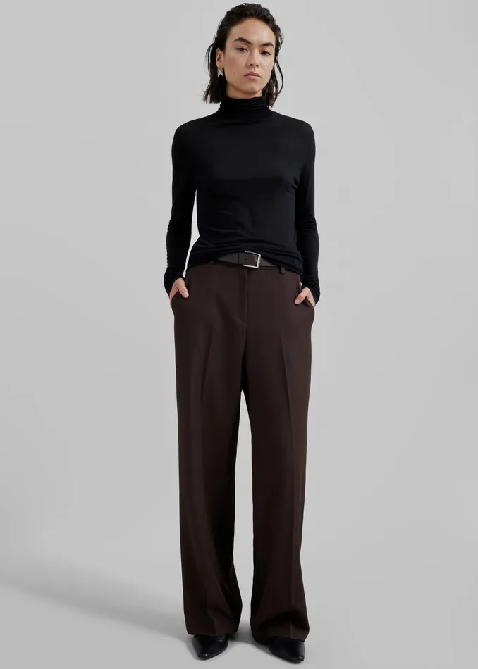 The Frankie Shop Knitwear Evren Sheer Turtleneck 8211 Black 8211 Women