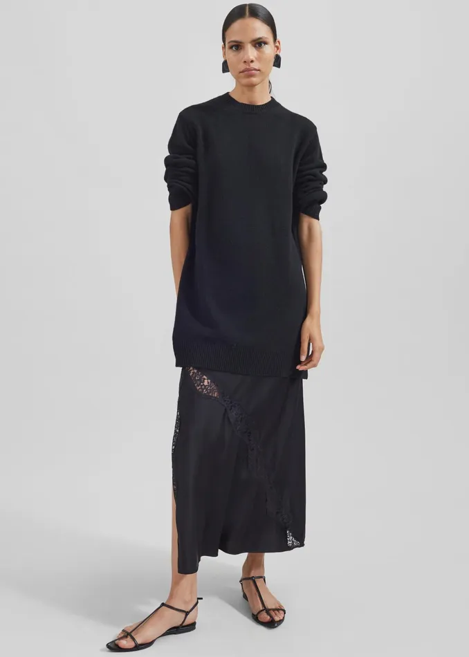 The Frankie Shop Knitwear Maxime Knit Sweater Dress 8211 Black 8211 Women