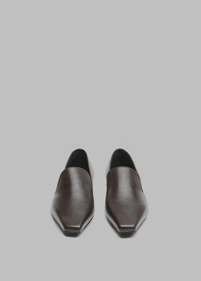 The Frankie Shop Loulou Studio Carole Leather Loafers 8211 Choco 8211 Women