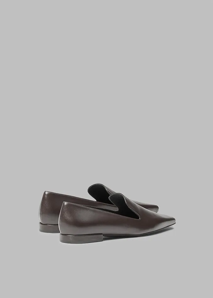 The Frankie Shop Loulou Studio Carole Leather Loafers 8211 Choco 8211 Women