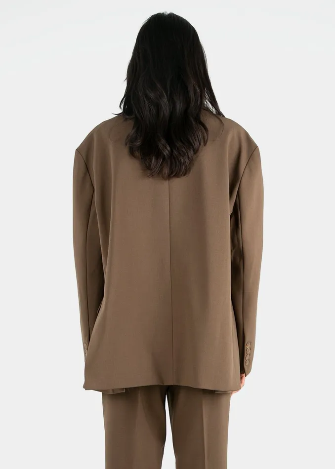 The Frankie Shop Outerwear Bea Blazer 8211 Chocolate 8211 Women