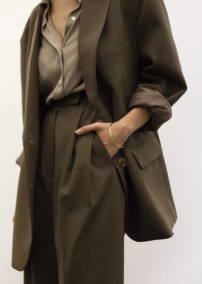 The Frankie Shop Outerwear Bea Blazer 8211 Chocolate 8211 Women