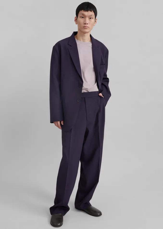 The Frankie Shop Outerwear Beo Blazer 8211 Purple 8211 Men