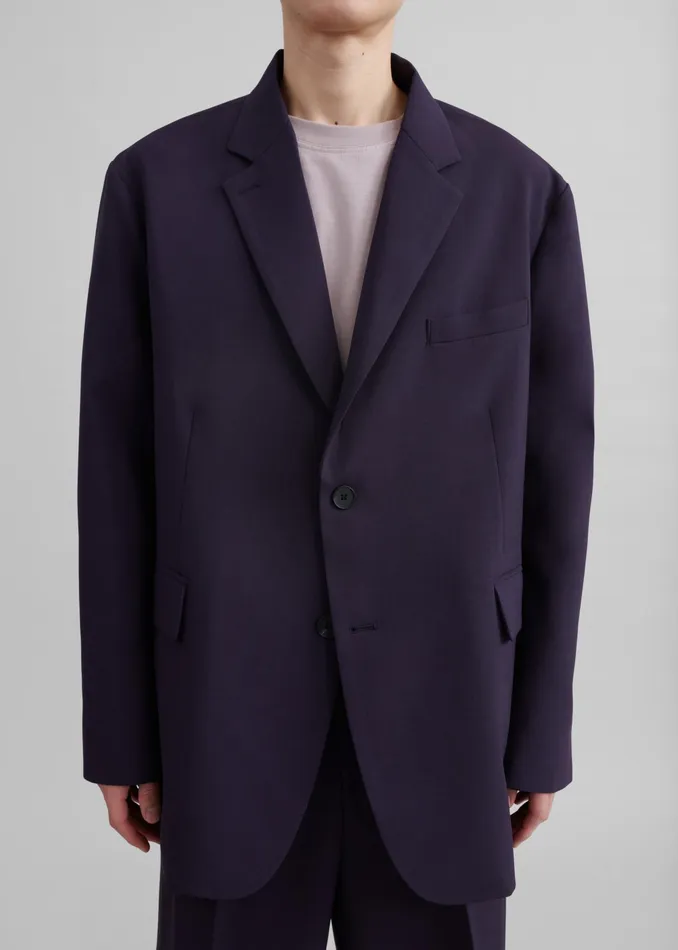The Frankie Shop Outerwear Beo Blazer 8211 Purple 8211 Men
