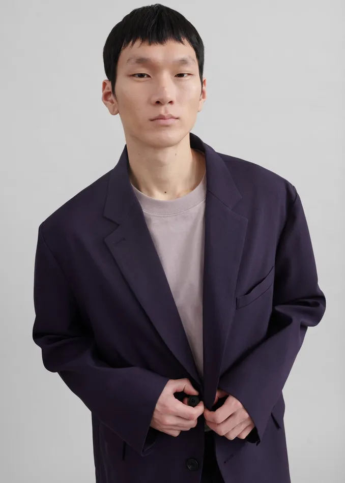 The Frankie Shop Outerwear Beo Blazer 8211 Purple 8211 Men