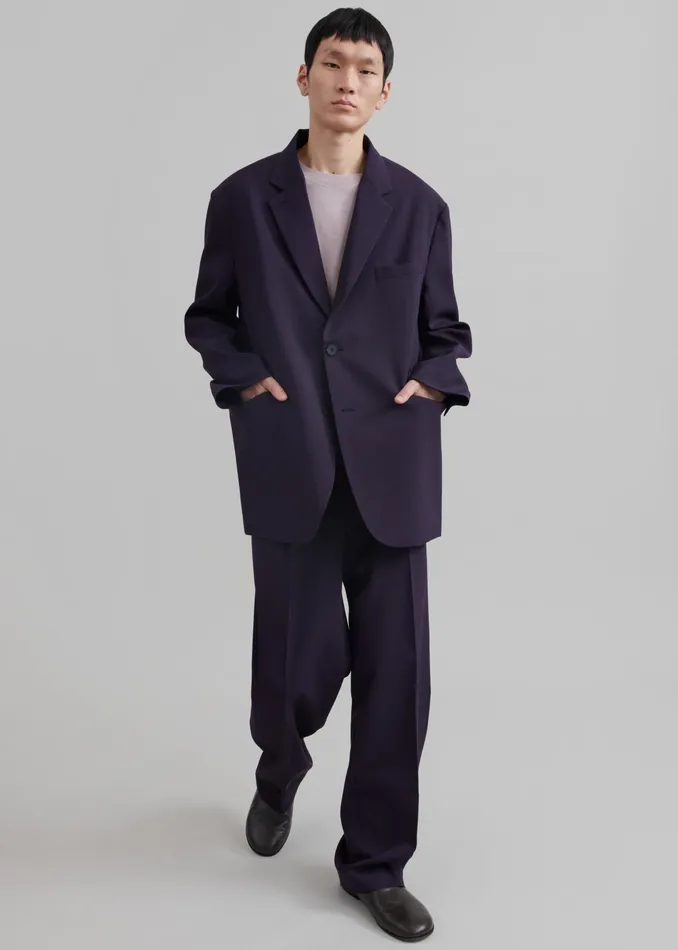 The Frankie Shop Outerwear Beo Blazer 8211 Purple 8211 Men