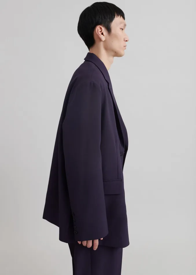 The Frankie Shop Outerwear Beo Blazer 8211 Purple 8211 Men