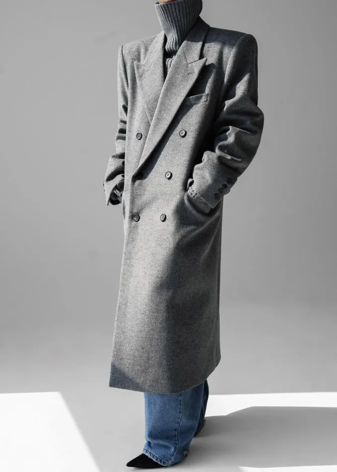 The Frankie Shop Outerwear Birnam Wool Coat 8211 Grey 8211 Women