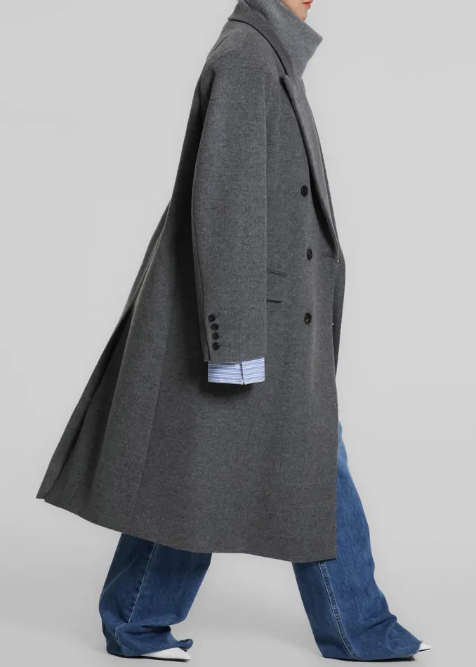 The Frankie Shop Outerwear Birnam Wool Coat 8211 Grey 8211 Women