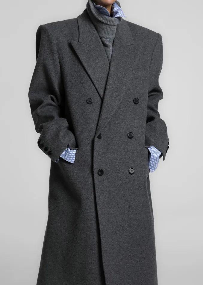The Frankie Shop Outerwear Birnam Wool Coat 8211 Grey 8211 Women