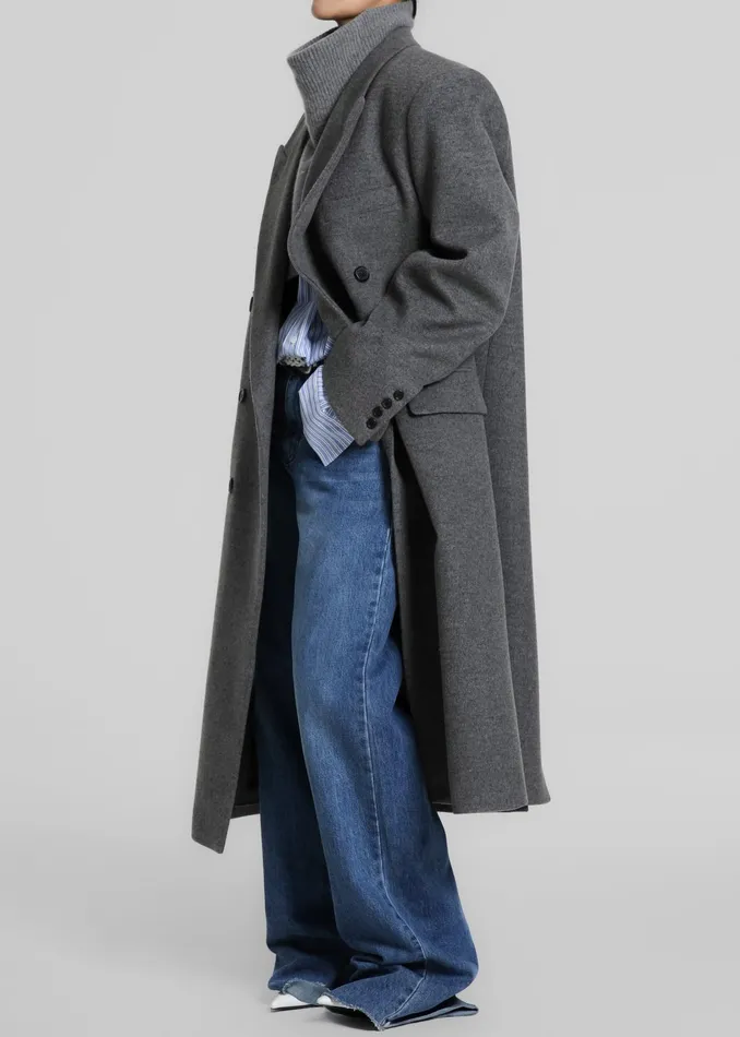 The Frankie Shop Outerwear Birnam Wool Coat 8211 Grey 8211 Women