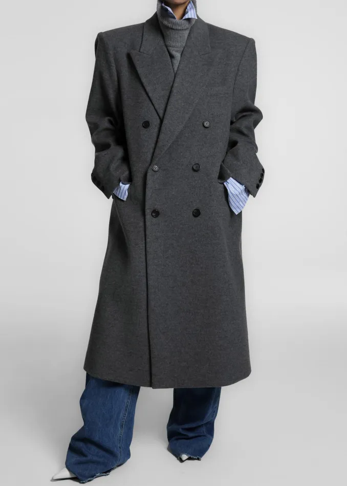 The Frankie Shop Outerwear Birnam Wool Coat 8211 Grey 8211 Women