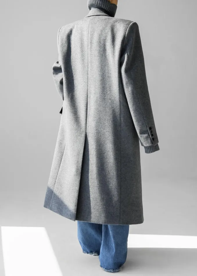 The Frankie Shop Outerwear Birnam Wool Coat 8211 Grey 8211 Women