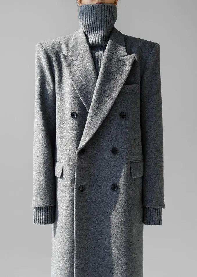 The Frankie Shop Outerwear Birnam Wool Coat 8211 Grey 8211 Women