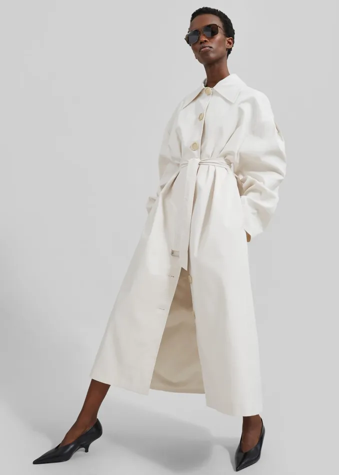 The Frankie Shop Outerwear Callyn Trench Coat 8211 Light Beige 8211 Women