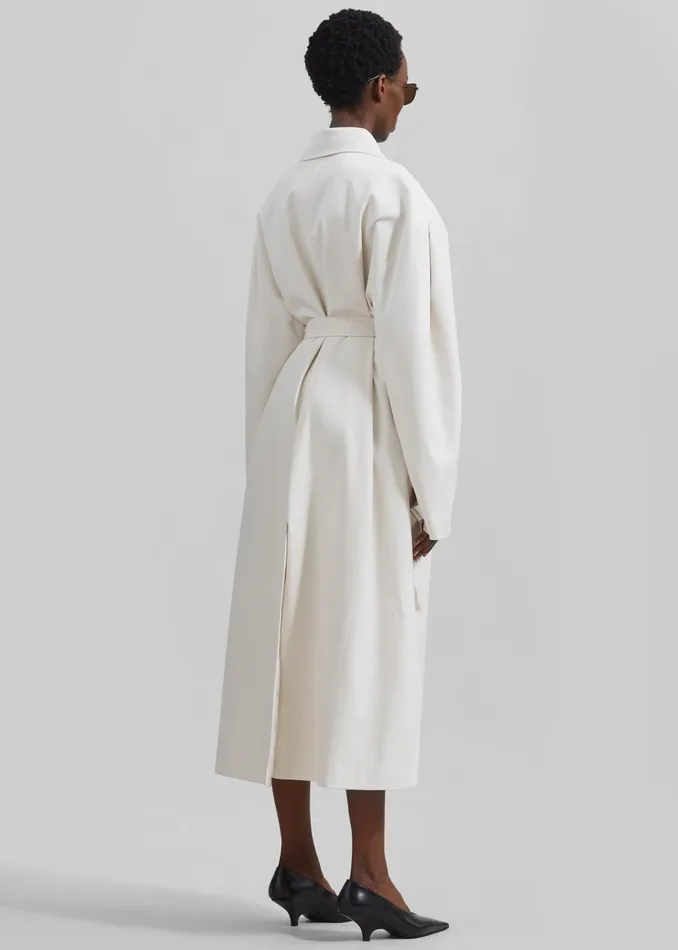The Frankie Shop Outerwear Callyn Trench Coat 8211 Light Beige 8211 Women