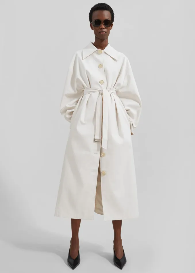 The Frankie Shop Outerwear Callyn Trench Coat 8211 Light Beige 8211 Women