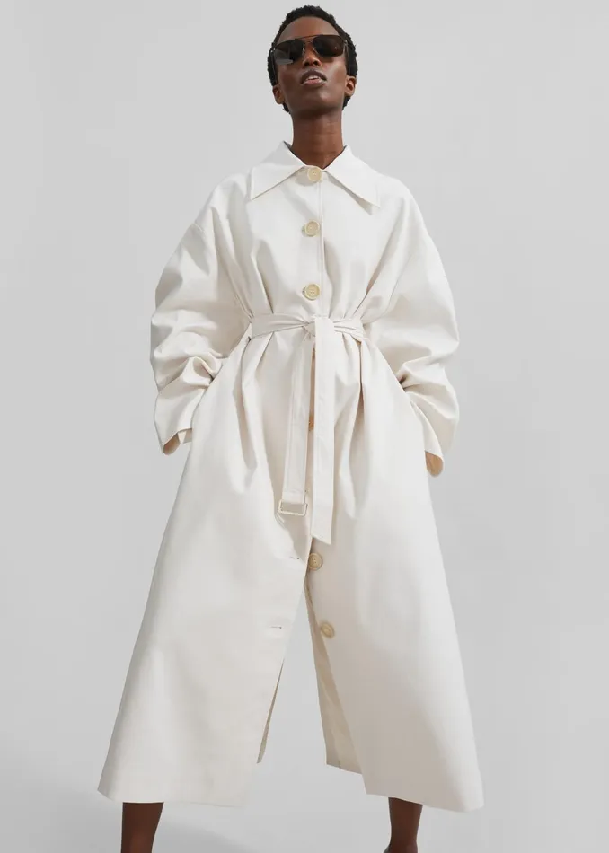 The Frankie Shop Outerwear Callyn Trench Coat 8211 Light Beige 8211 Women