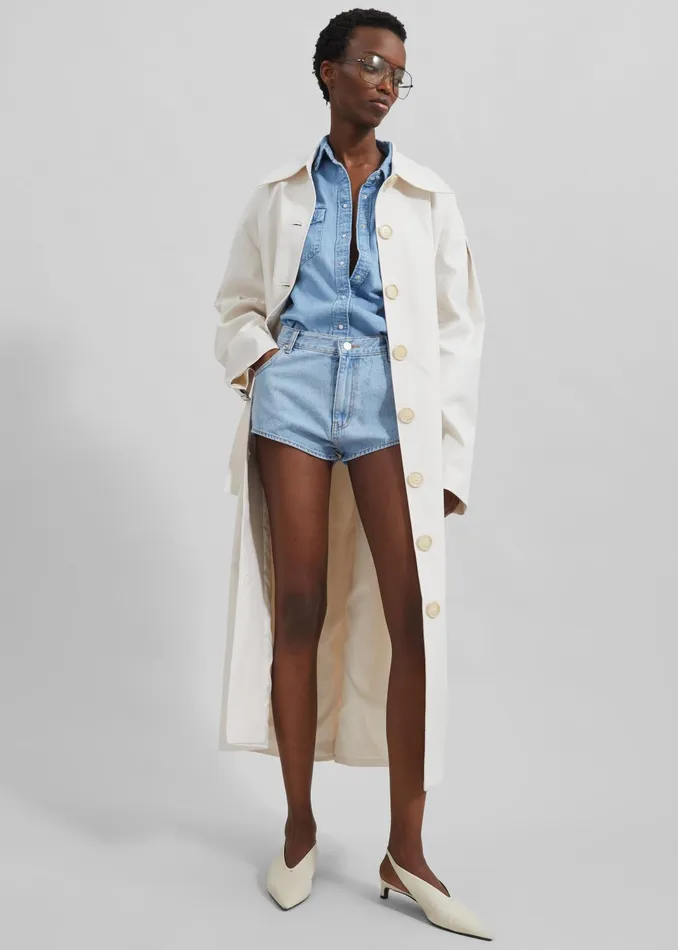 The Frankie Shop Outerwear Callyn Trench Coat 8211 Light Beige 8211 Women