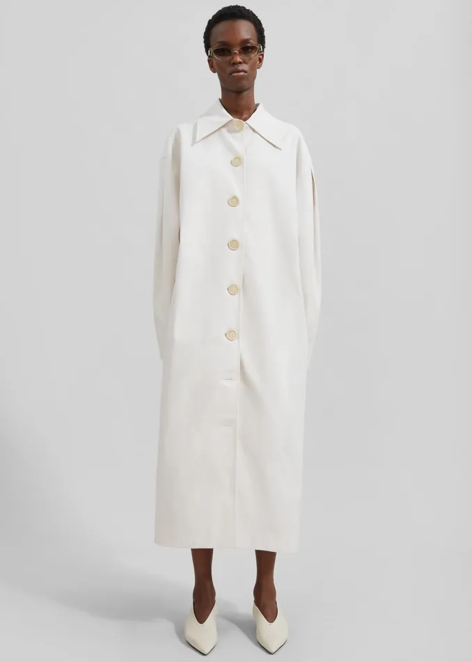 The Frankie Shop Outerwear Callyn Trench Coat 8211 Light Beige 8211 Women