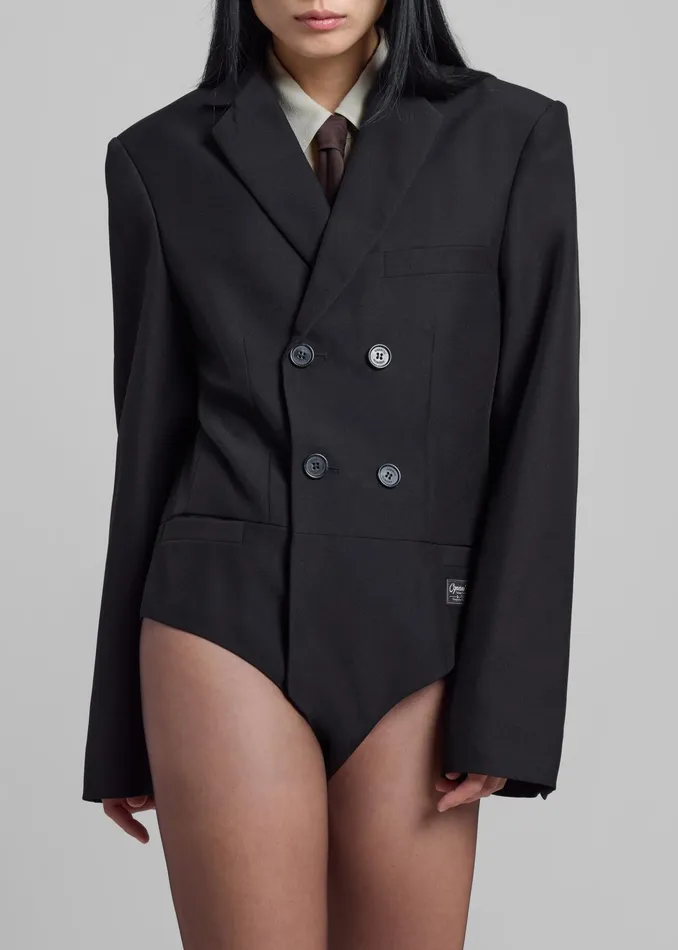The Frankie Shop Outerwear Coperni Tailored Body Jacket 8211 Black 8211 Women