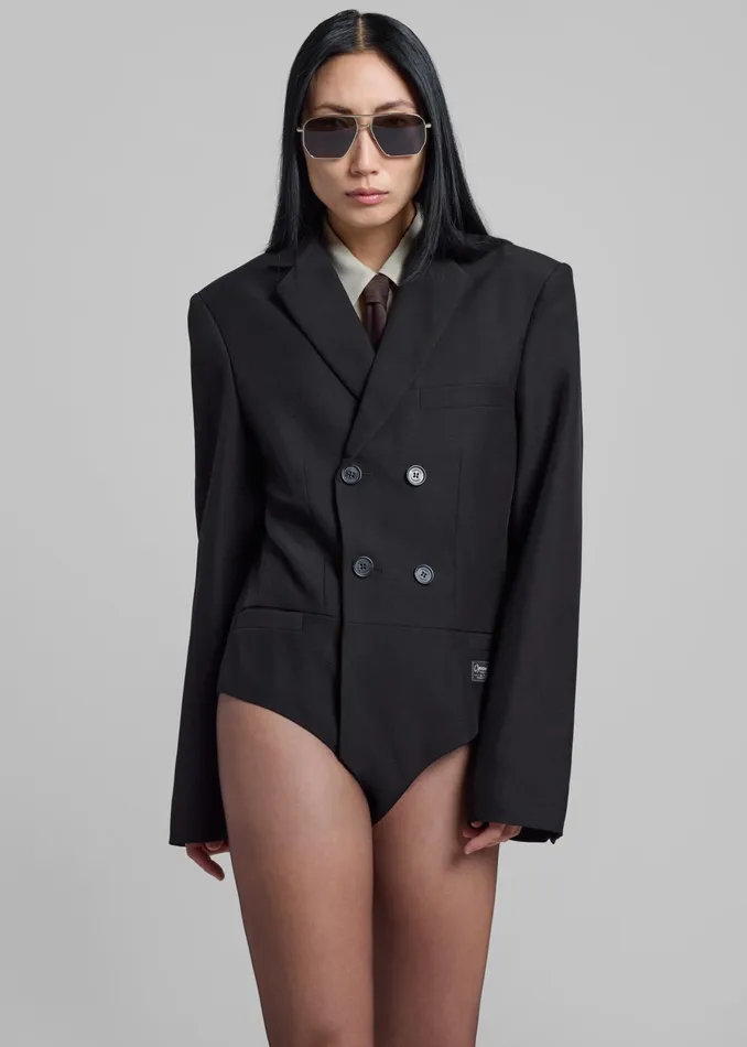 The Frankie Shop Outerwear Coperni Tailored Body Jacket 8211 Black 8211 Women
