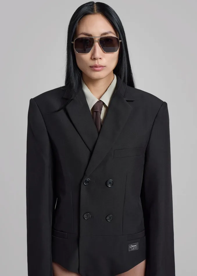 The Frankie Shop Outerwear Coperni Tailored Body Jacket 8211 Black 8211 Women