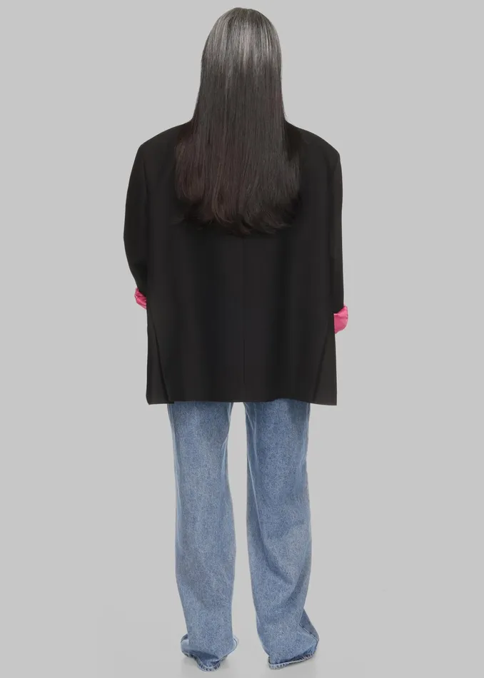 The Frankie Shop Outerwear Frankie Oversized Boyfriend Blazer X Barbie 8211 Black 8211 Women