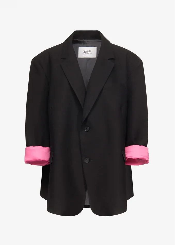 The Frankie Shop Outerwear Frankie Oversized Boyfriend Blazer X Barbie 8211 Black 8211 Women
