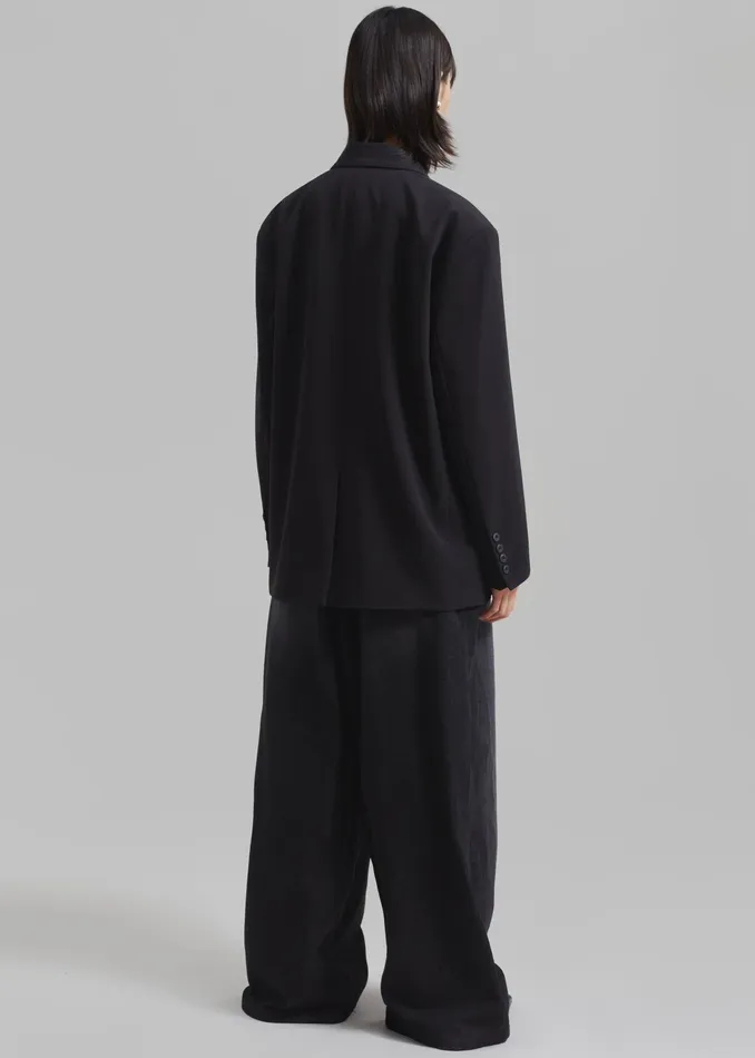 The Frankie Shop Outerwear Kelsey Double Breasted Blazer 8211 Black 8211 Women