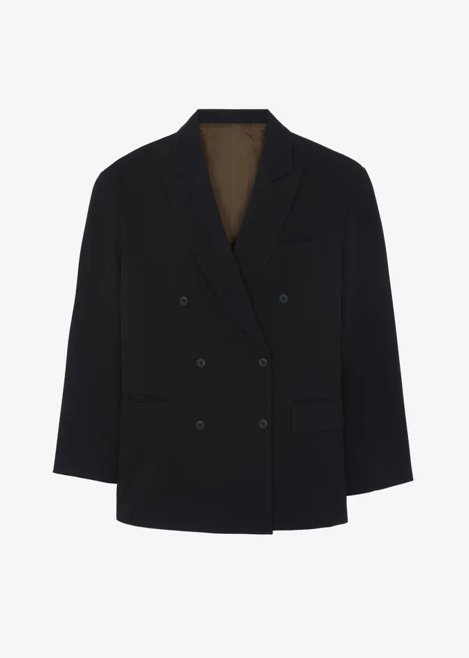 The Frankie Shop Outerwear Kelsey Double Breasted Blazer 8211 Black 8211 Women