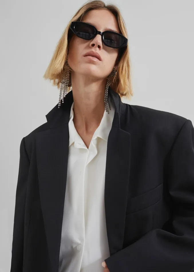 The Frankie Shop Outerwear Lyra Oversized Blazer 8211 Black 8211 Women