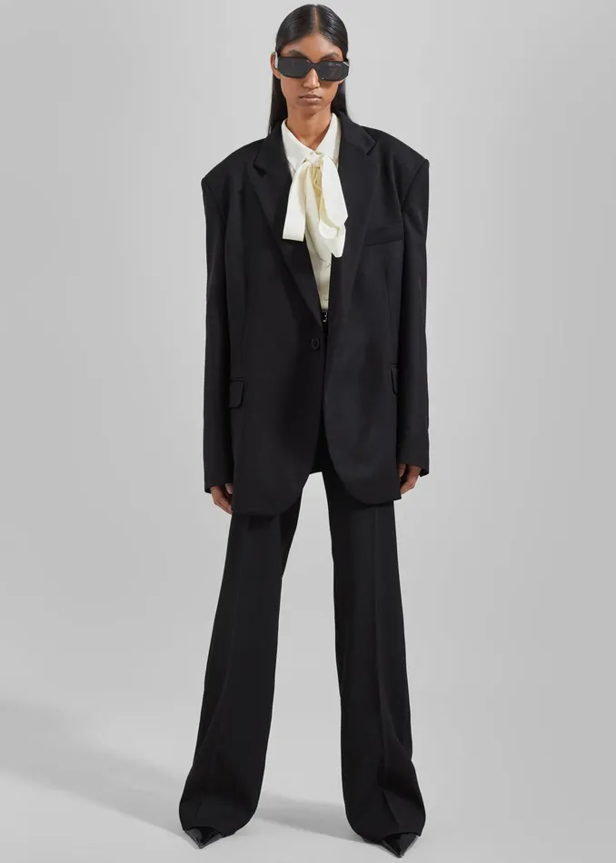 The Frankie Shop Outerwear Lyra Oversized Blazer 8211 Black 8211 Women