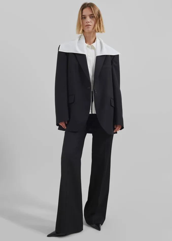 The Frankie Shop Outerwear Lyra Oversized Blazer 8211 Black 8211 Women