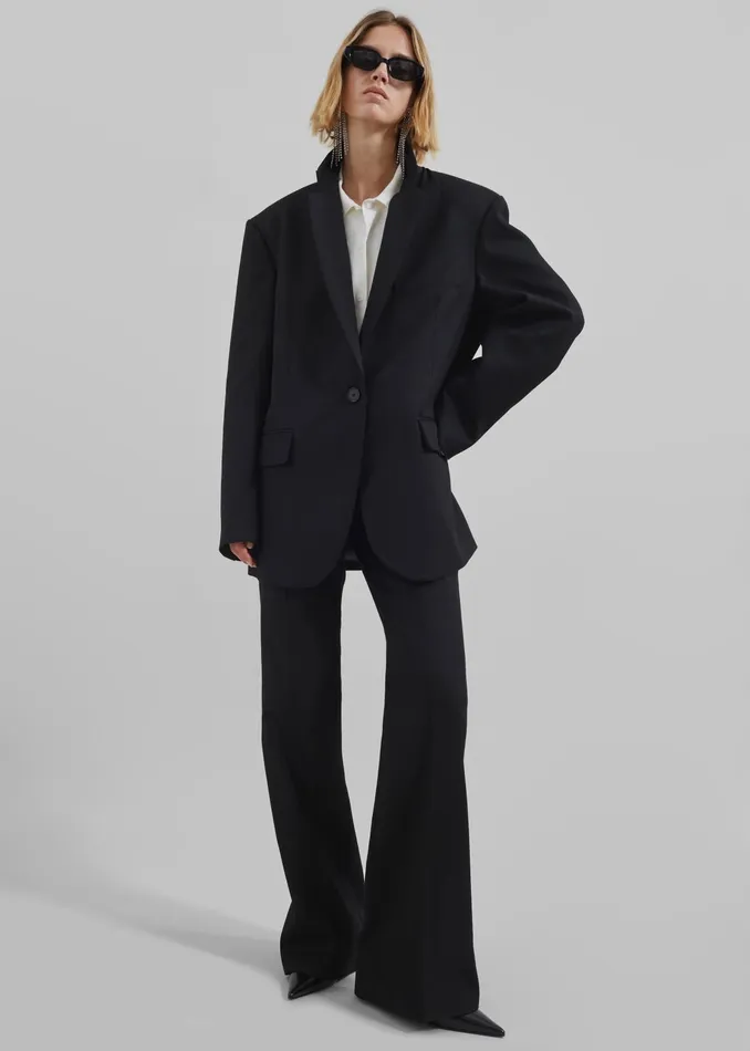 The Frankie Shop Outerwear Lyra Oversized Blazer 8211 Black 8211 Women